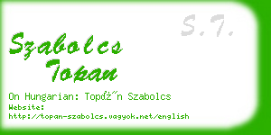 szabolcs topan business card